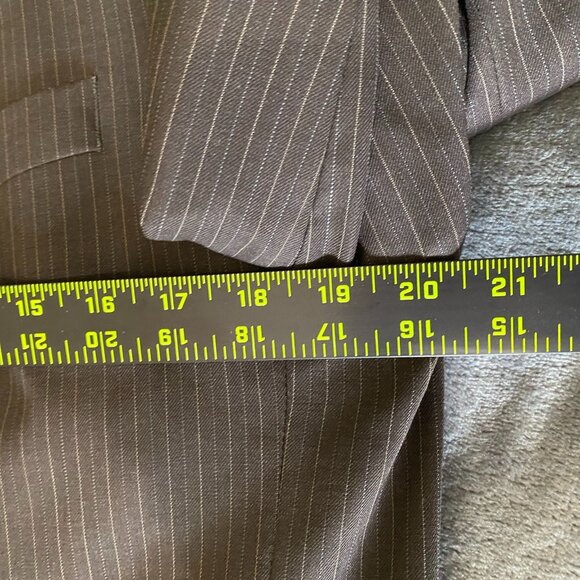 Oscar De La Renta Mens Suit Blazer Jacket Size 40S Wool Pinstripe Three-Button - Picture 5 of 16